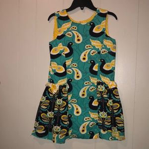 Jelly The Pug Bird Floral Print Dress size 12